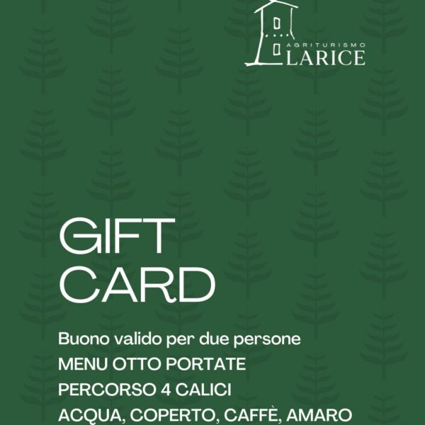 Gift card otto portate + percorso 4 calici